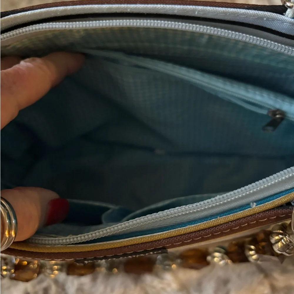 Kate Spade vintage blue & brown bag - Picture 4 of 6